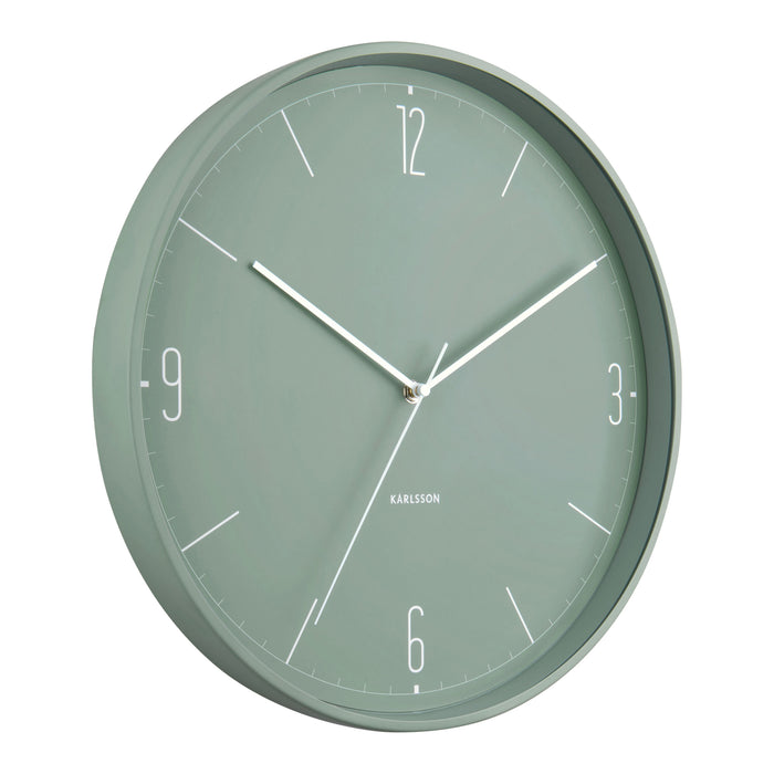 Karlsson Numbers & Lines Iron Wandklok - Groen
