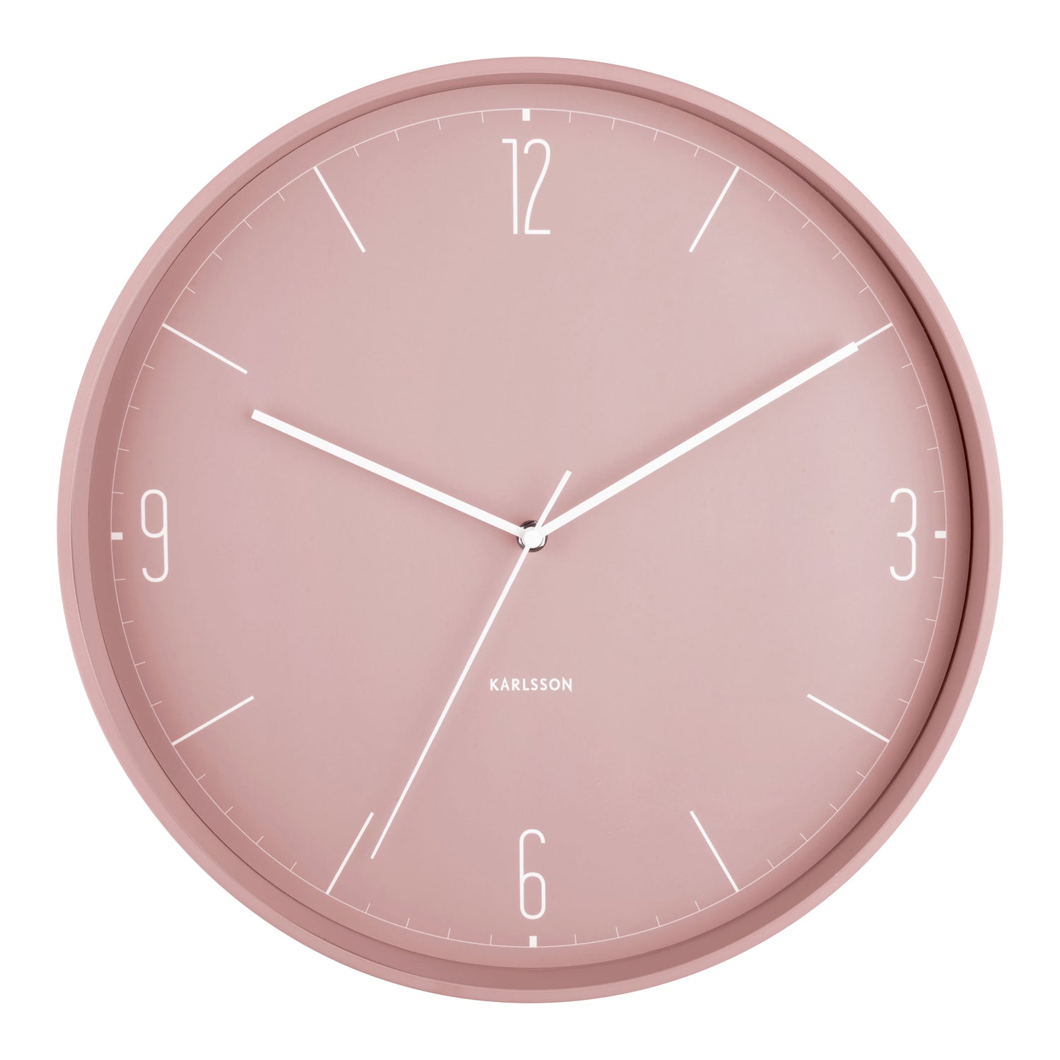 Karlsson Numbers & Lines Iron Wandklok - Roze