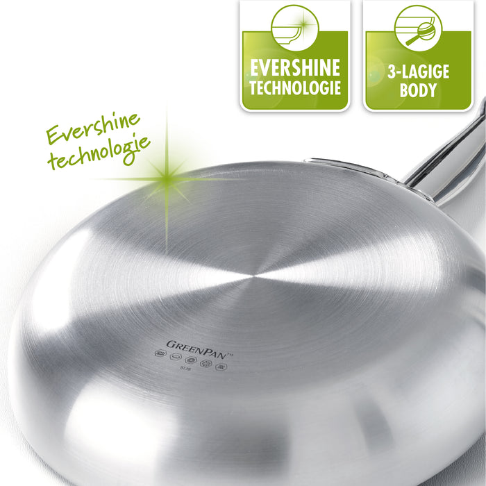 GreenPan Barcelona Evershine Kookpan Ø 18 cm - Zilver