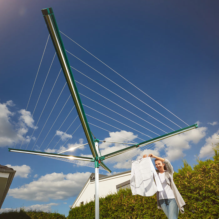 Leifheit Linomatic 500 Deluxe Droogmolen 50 m + Bodemhuls