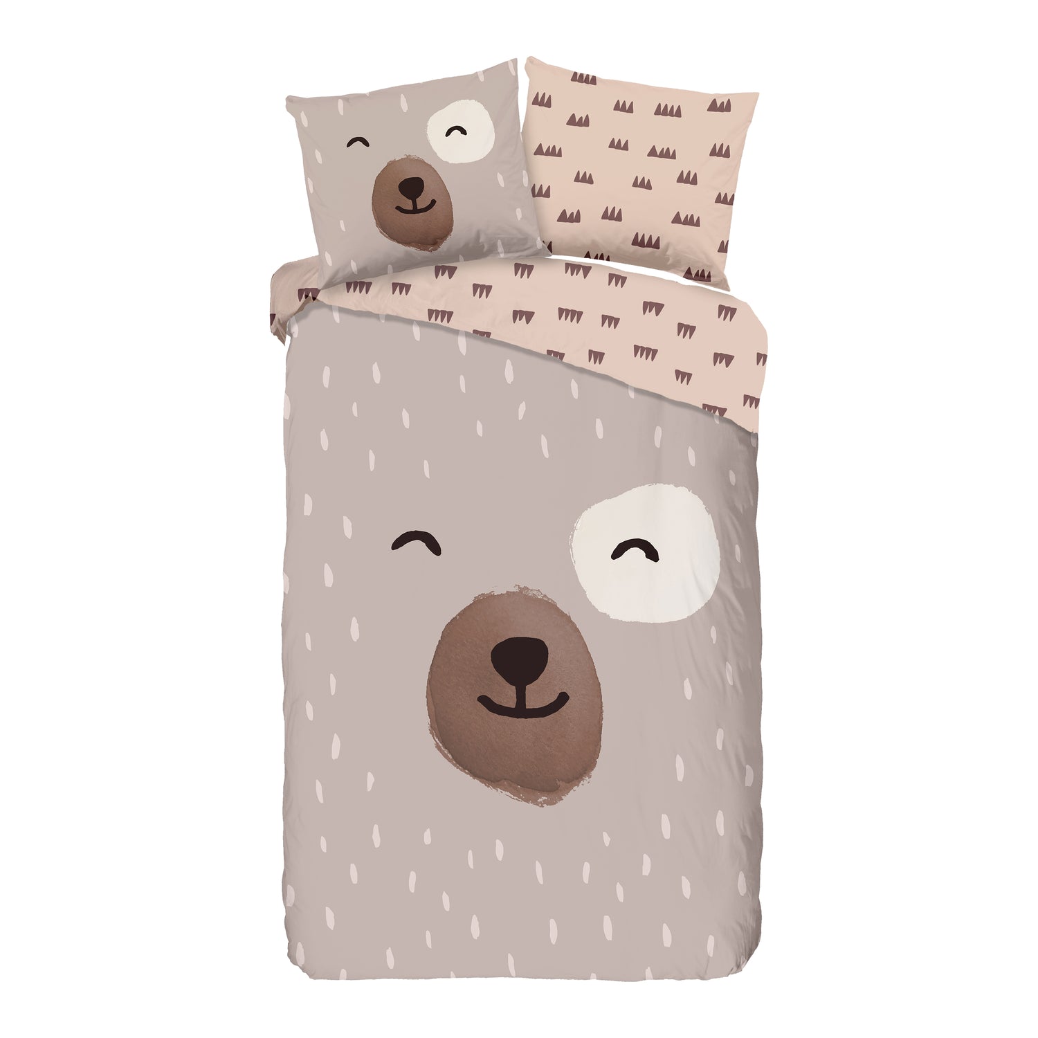 Good Morning Good Kinder Dekbedovertrek 140 x 220 cm - Taupe