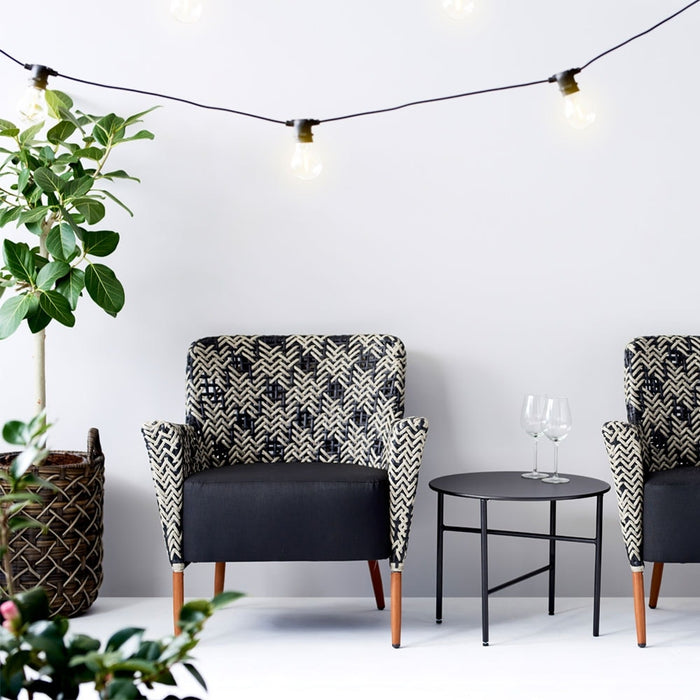 Lisomme Mila metalen tuin salontafel zwart - Ø 50 cm