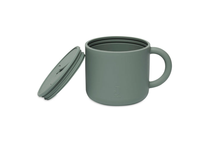 Jollein siliconen snack cup ash green (7 centimeter x 10 centimeter)