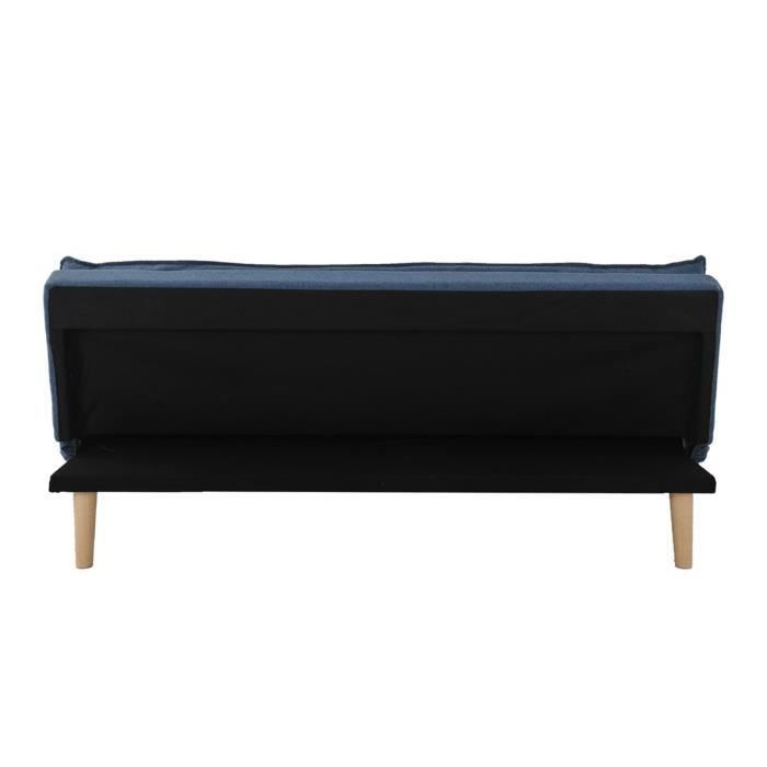 Cstore TINA 3-zits slaapbank - Donkerblauwe stof - L181xD90xH74cm