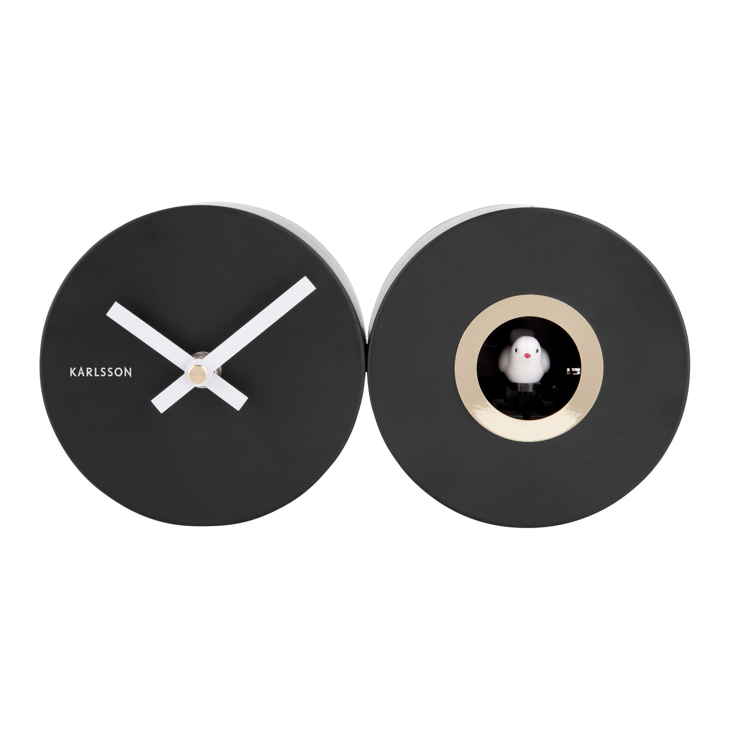 Karlsson Duo Cuckoo Wandklok - Zwart