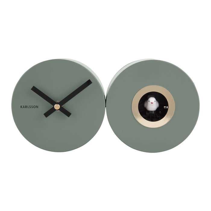 Karlsson Duo Cuckoo Wandklok - Groen