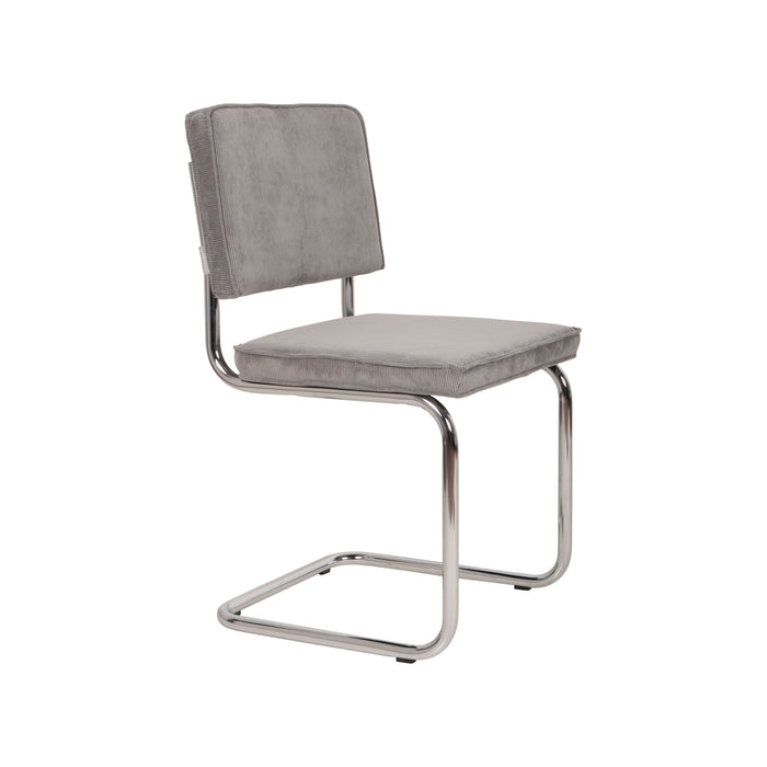 Zuiver Ridge Eetkamerstoel - Brushed Rib - Lichtgrijs