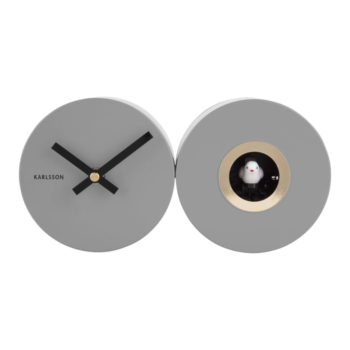 Karlsson Duo Cuckoo Wandklok - Grijs