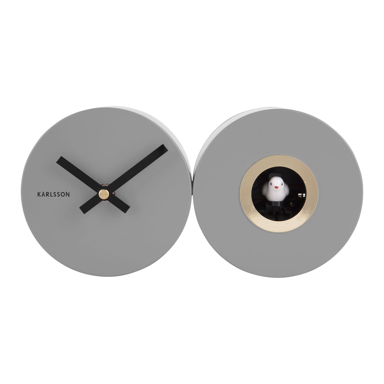 Karlsson Duo Cuckoo Wandklok - Grijs