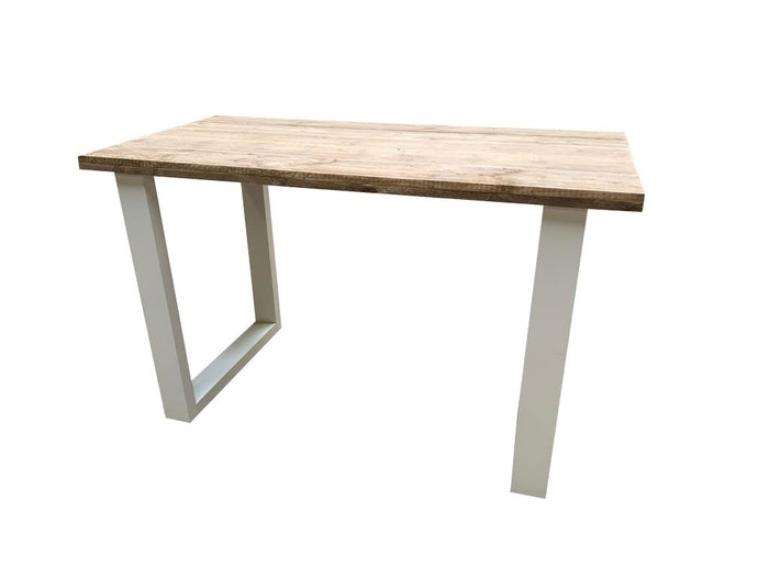 Wood4you - Bartafel New England steigerhout - 180Lx110Hx74D cm wit