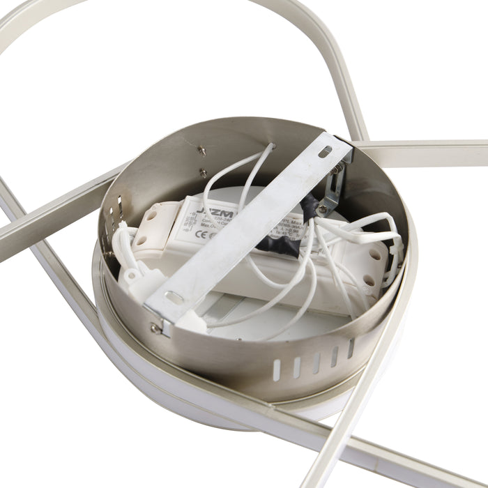 QAZQA LED Plafondlamp spas - Staal - Design - D 606mm