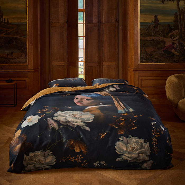 Essenza Floral Girl Dekbedovertrek 240 x 220 cm - Zwart