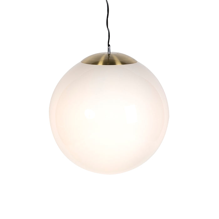 QAZQA Scandinavische hanglamp opaal glas 50 cm - Ball 50