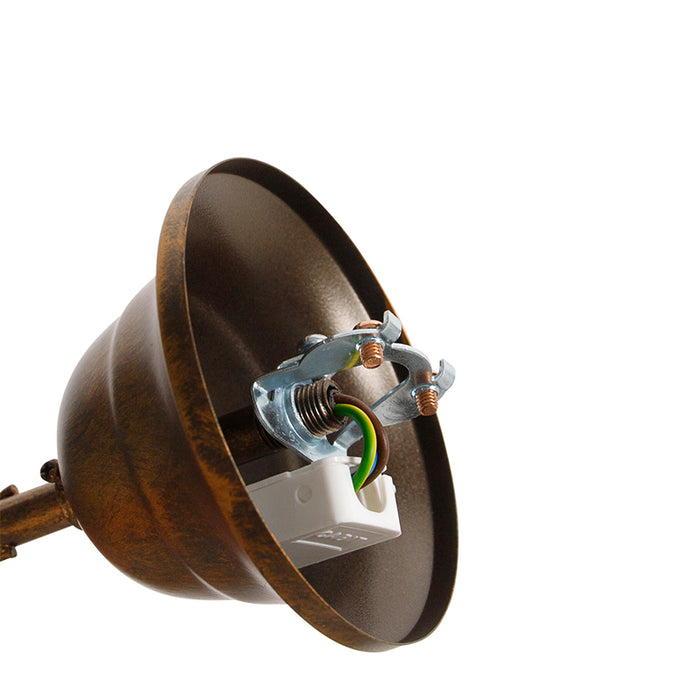 QAZQA kroonluchter goud met met linen klemkappen wit 5-lichts -