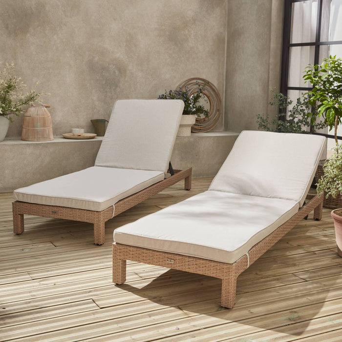 sweeek - Wicker ligbed, set van 2