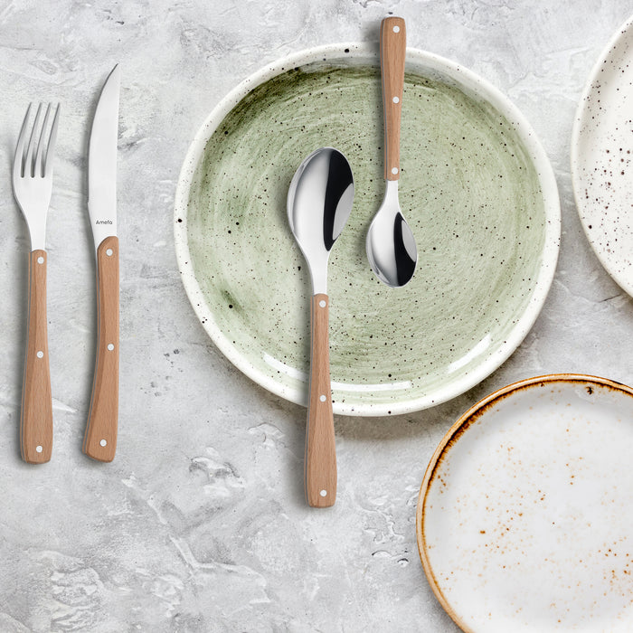 Amefa Zephyr Wood Bestekset 16-delig