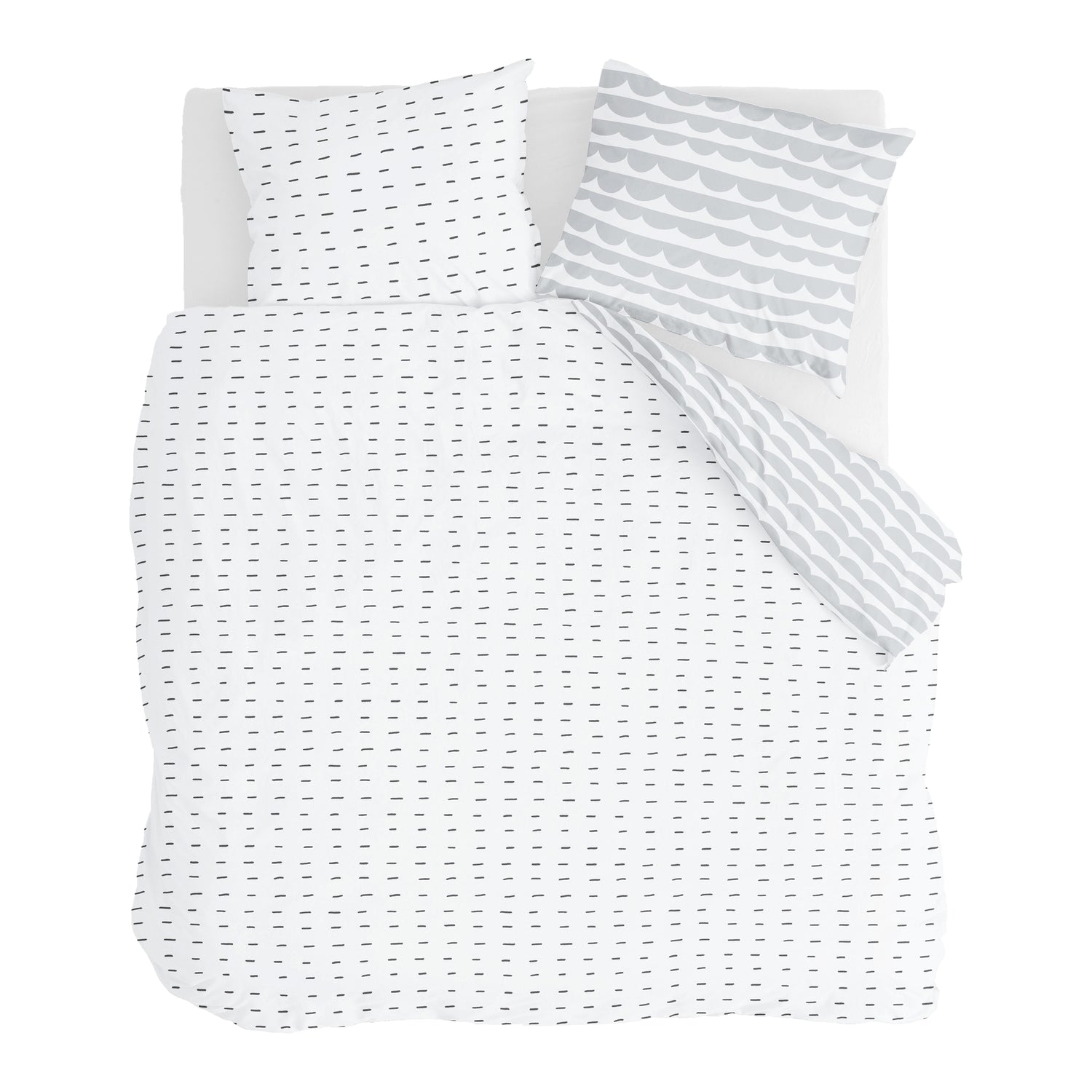 Walra More Dashes Dekbedovertrek 200 x 220/240 cm - Wit