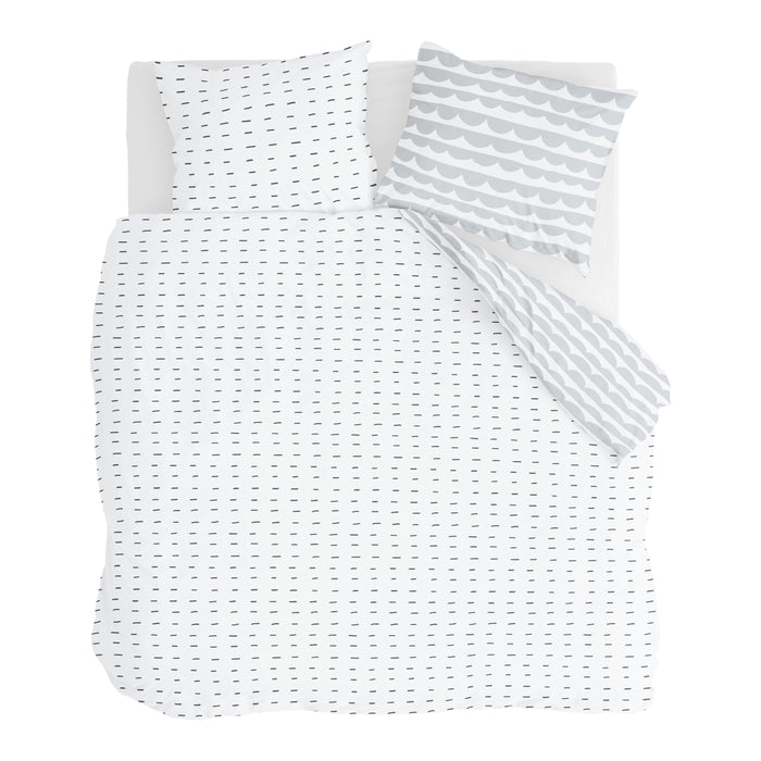 Walra More Dashes Dekbedovertrek 200 x 220/240 cm - Wit