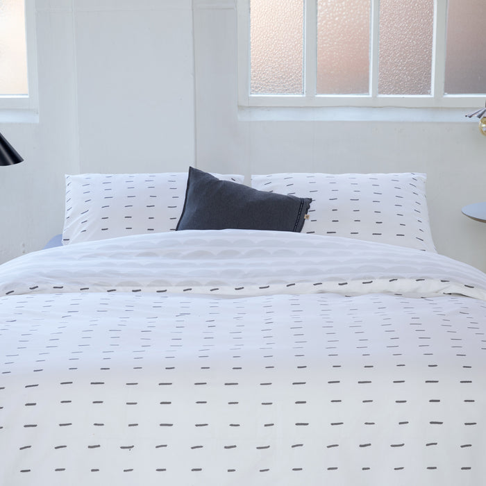 Walra More Dashes Dekbedovertrek 200 x 220/240 cm - Wit