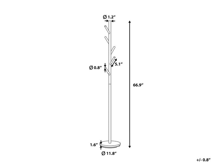 Beliani ALBIN Kapstok Zwart Metaal