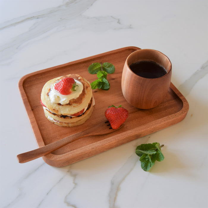 Khaya houten theekopjes - Japanse stijl - set van 2