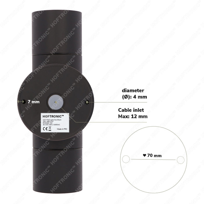 HOFTRONIC Dax Huisnummer verlichting Zwart