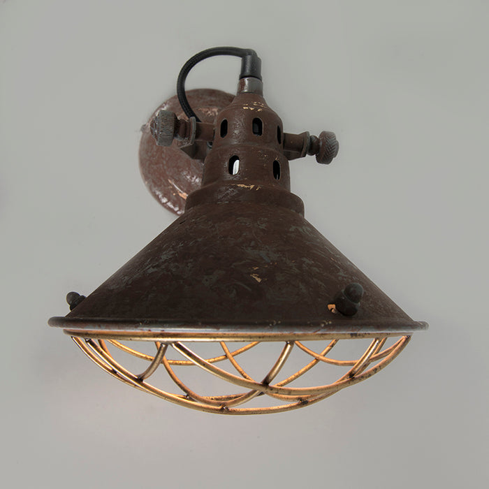 QAZQA Vintage wand- en plafondlamp bruin kantelbaar - Barrack