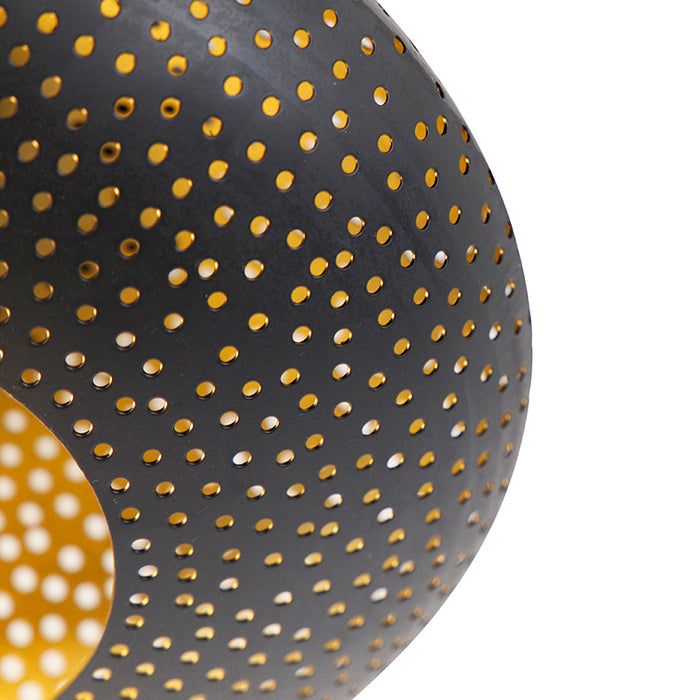 QAZQA Oosterse plafondlamp zwart met goud 25 cm - Radiance