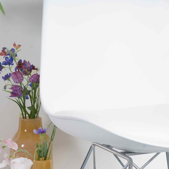 Essence Metal eetkamerstoel wit - chroom onderstel