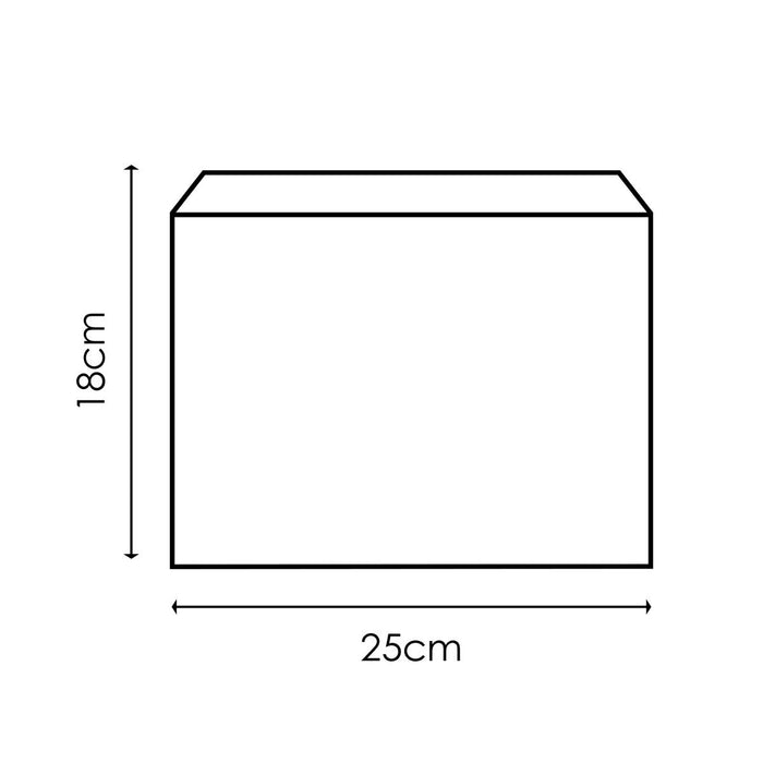 Home Sweet Home Lampenkap Block vierkant zwart - B:25xD:25xH:18cm