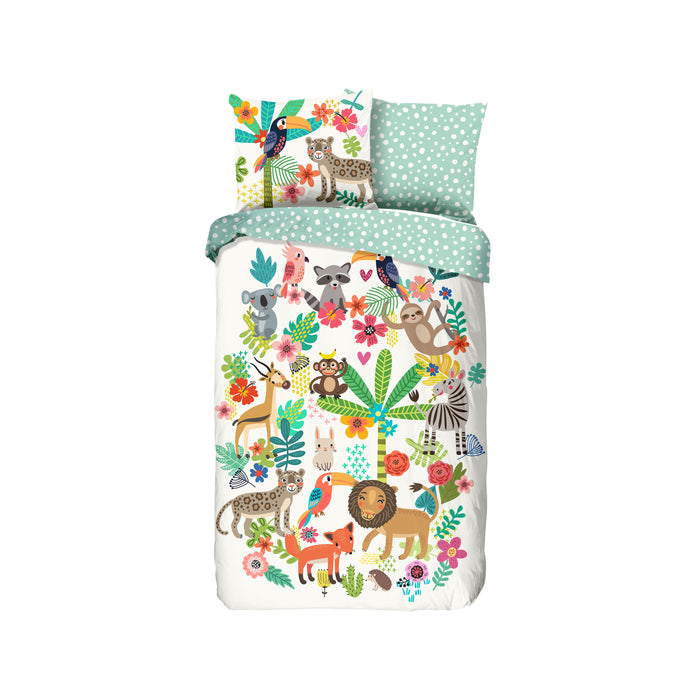 Good Morning Happy Kinder Dekbedovertrek 140 x 220 cm - Multi