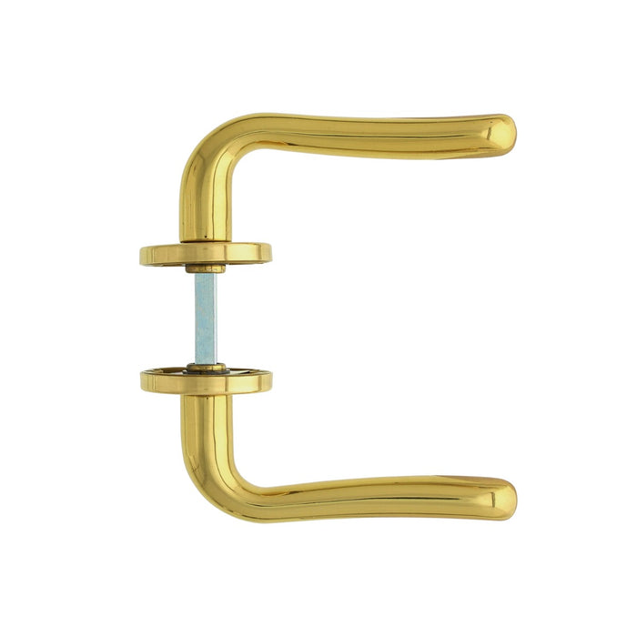 Intersteel Deurkruk Saturnus op rozet messing gelakt