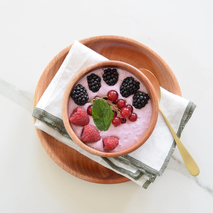 Khaya houten kommetjes Ø 12 cm - set van 2