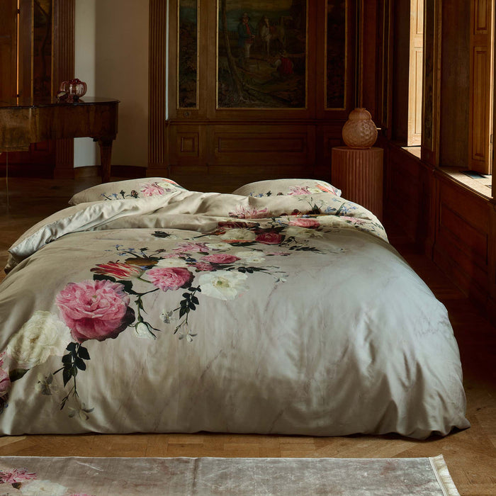 Essenza Flower Statement Dekbedovertrek 200 x 220 cm - Stone