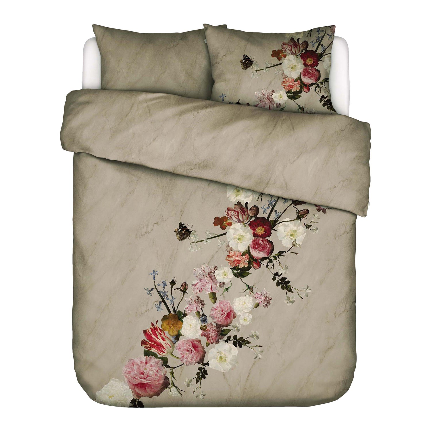 Essenza Flower Statement Dekbedovertrek 200 x 220 cm - Stone