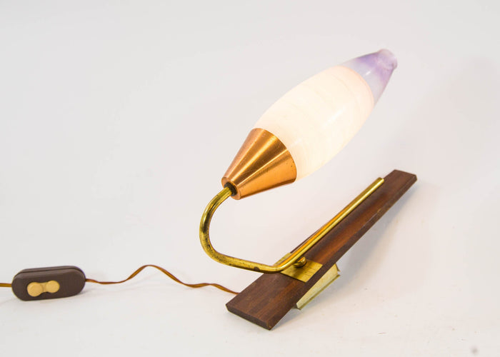 Reliving Midcentury Italian Wall Sconce Pearlescent Glass Vintage 50'S