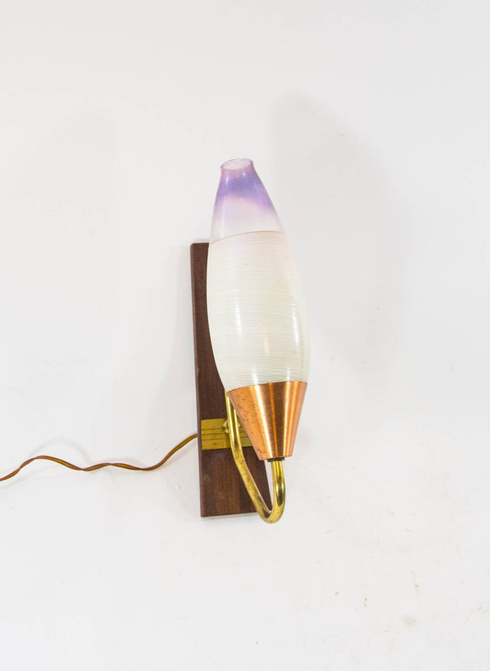 Reliving Midcentury Italian Wall Sconce Pearlescent Glass Vintage 50'S