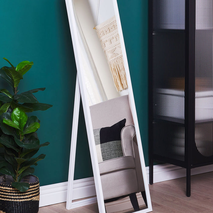 Beliani - TORCY - Staande spiegel - Wit - Synthetisch materiaal