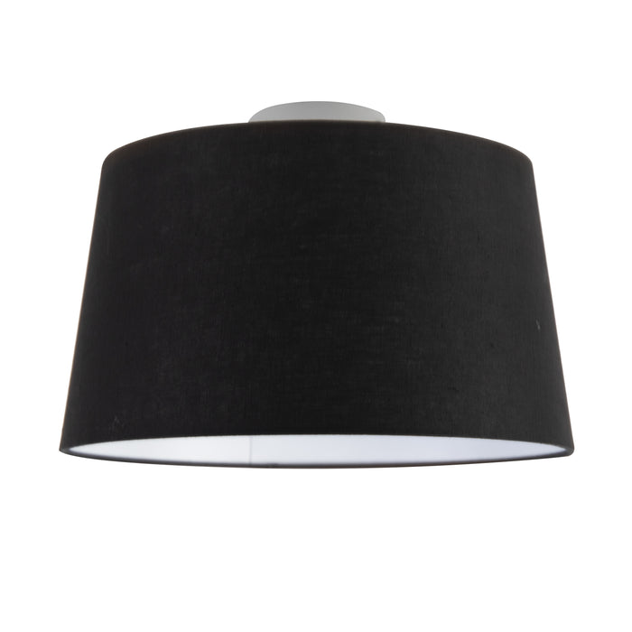 QAZQA Moderne plafondlamp wit met zwarte kap 35 cm - Combi