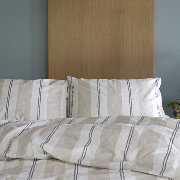 Walra Remade Nautic Stripes Dekbedovertrek 200 x 220/240 cm - Zand