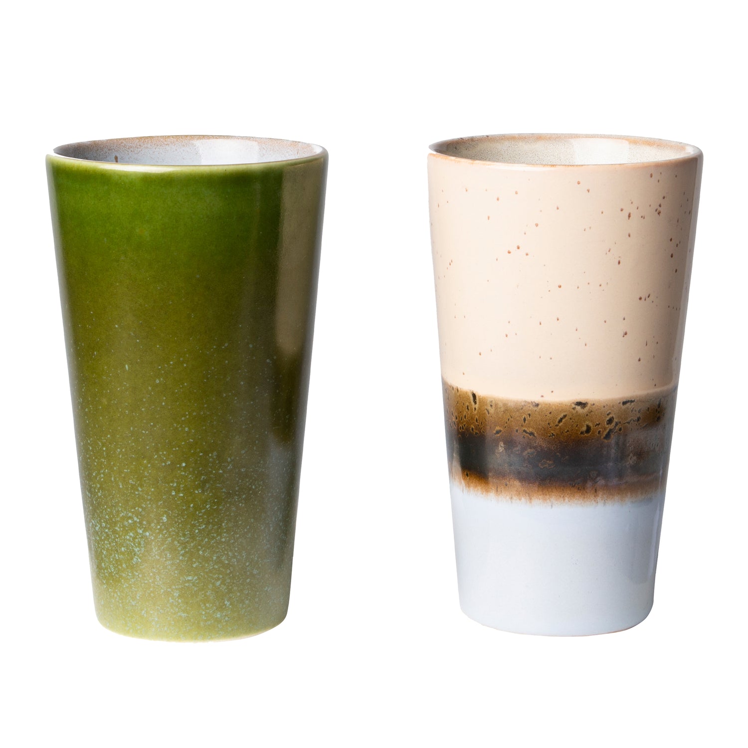 HKliving 70's Latte Mok 0,28 L - Set van 2