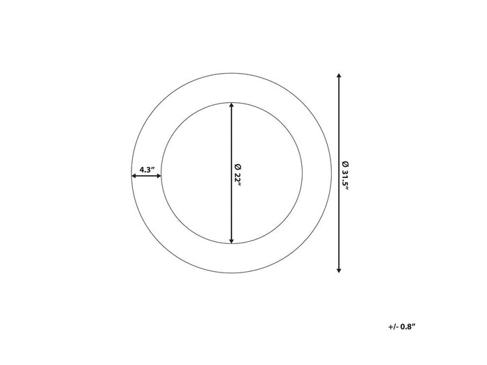 Beliani - CHANNAY - Wandspiegel - Goud - Metaal