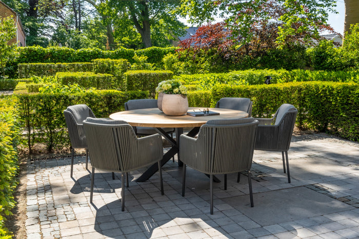 4 Seasons Bernini dining tuinstoel - platinum (1 stuk)