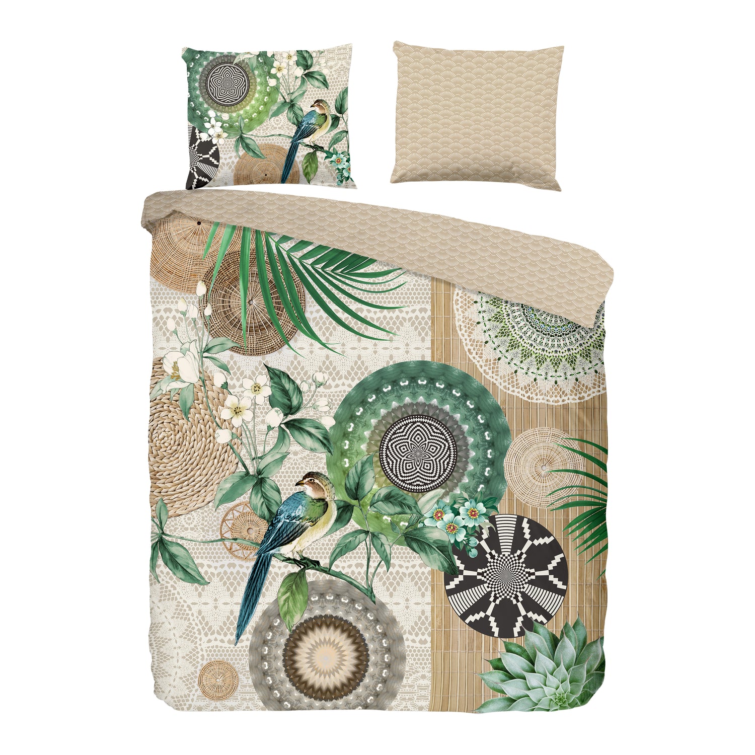 HIP Tonrar Dekbedovertrek 140 x 220 cm - Zand