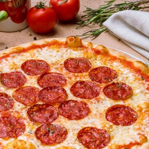 Excellent Houseware Pizzasteen met Metalen Houder 33 cm