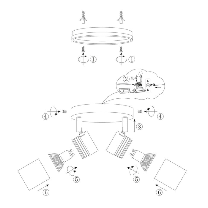 Steinhauer - Upround - spot - zwart