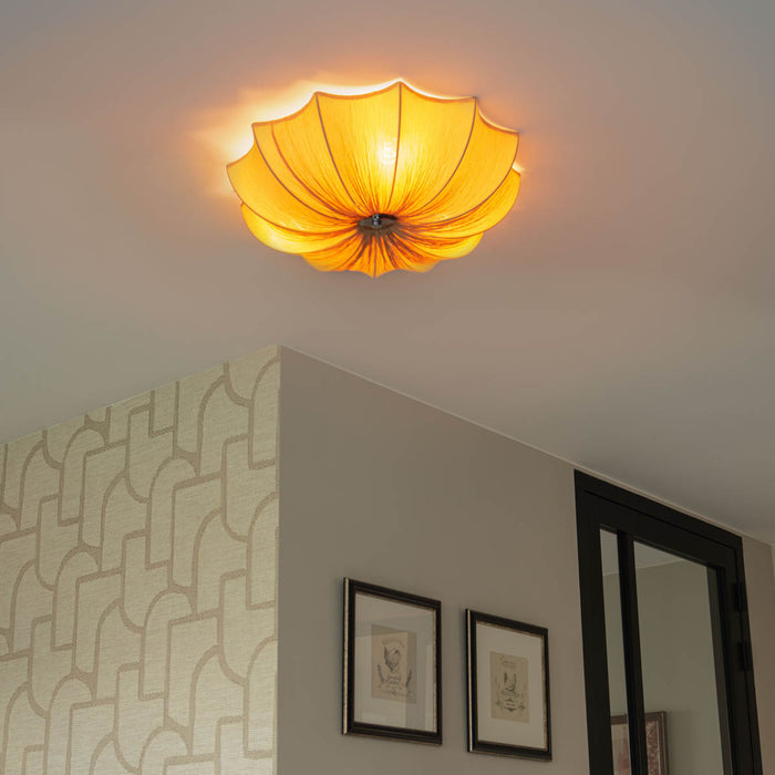 QAZQA Japandi plafondlamp beige 52cm 3-lichts - Plu