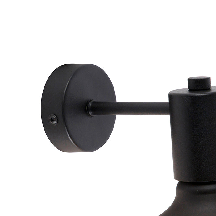 QAZQA LED Wandlamp facil - Zwart - Design - H 8.5cm