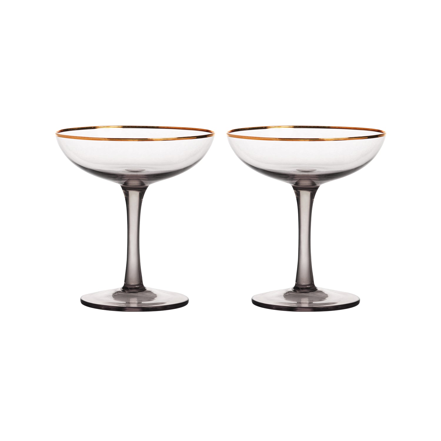 &k amsterdam Smoked Champagneglas - 2 st.