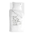 Walra Smile with Love Dekbedovertrek 140 x 220/240 cm - Wit